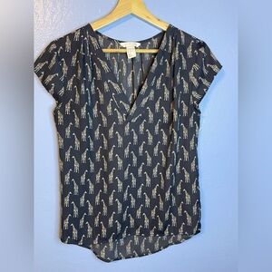 S H&M Conscious Giraffe Blouse